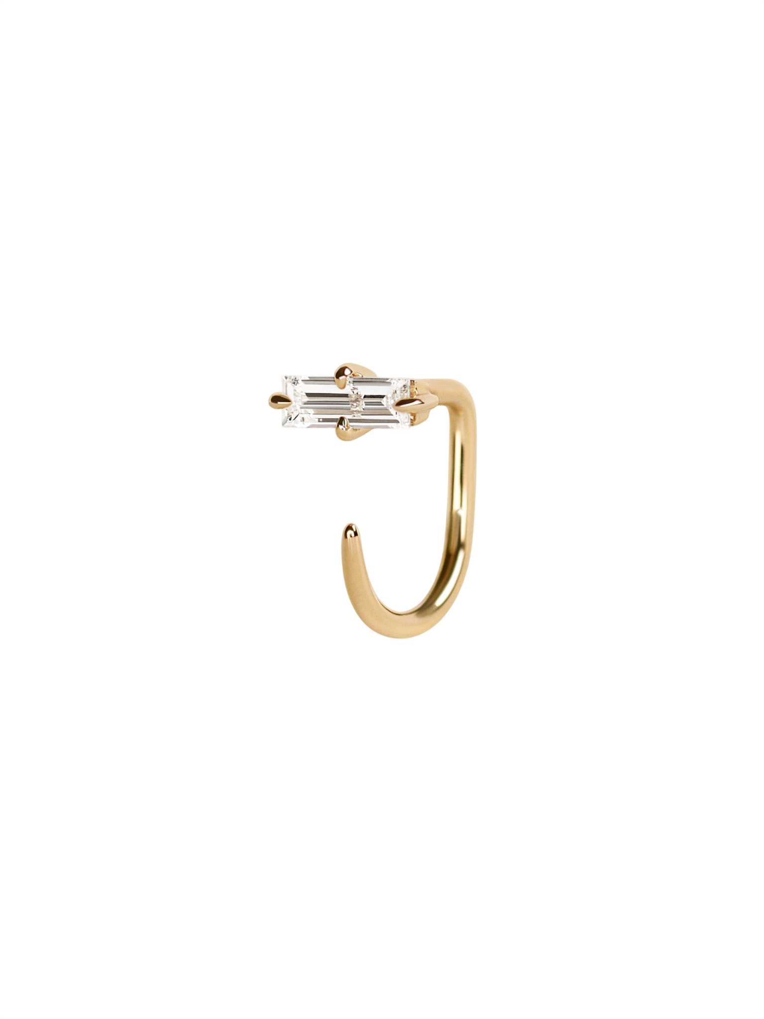 Baguette claw earring